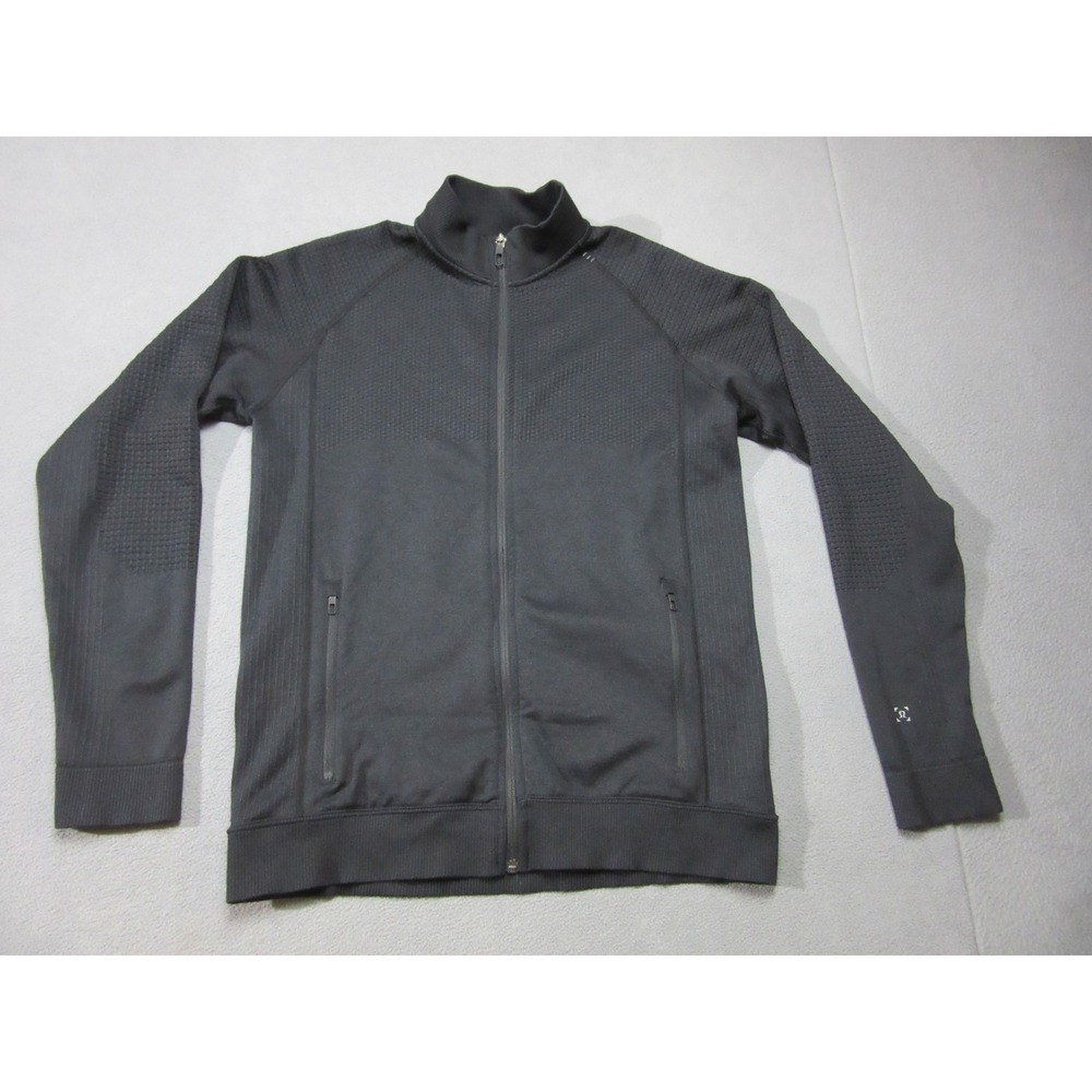 Lululemon Jacket Mens Large Black Engineered Warmth Merino Wool Blend Full Zip